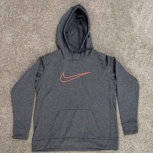 Nike Women’s Gray Hoodie with Orange Swoosh